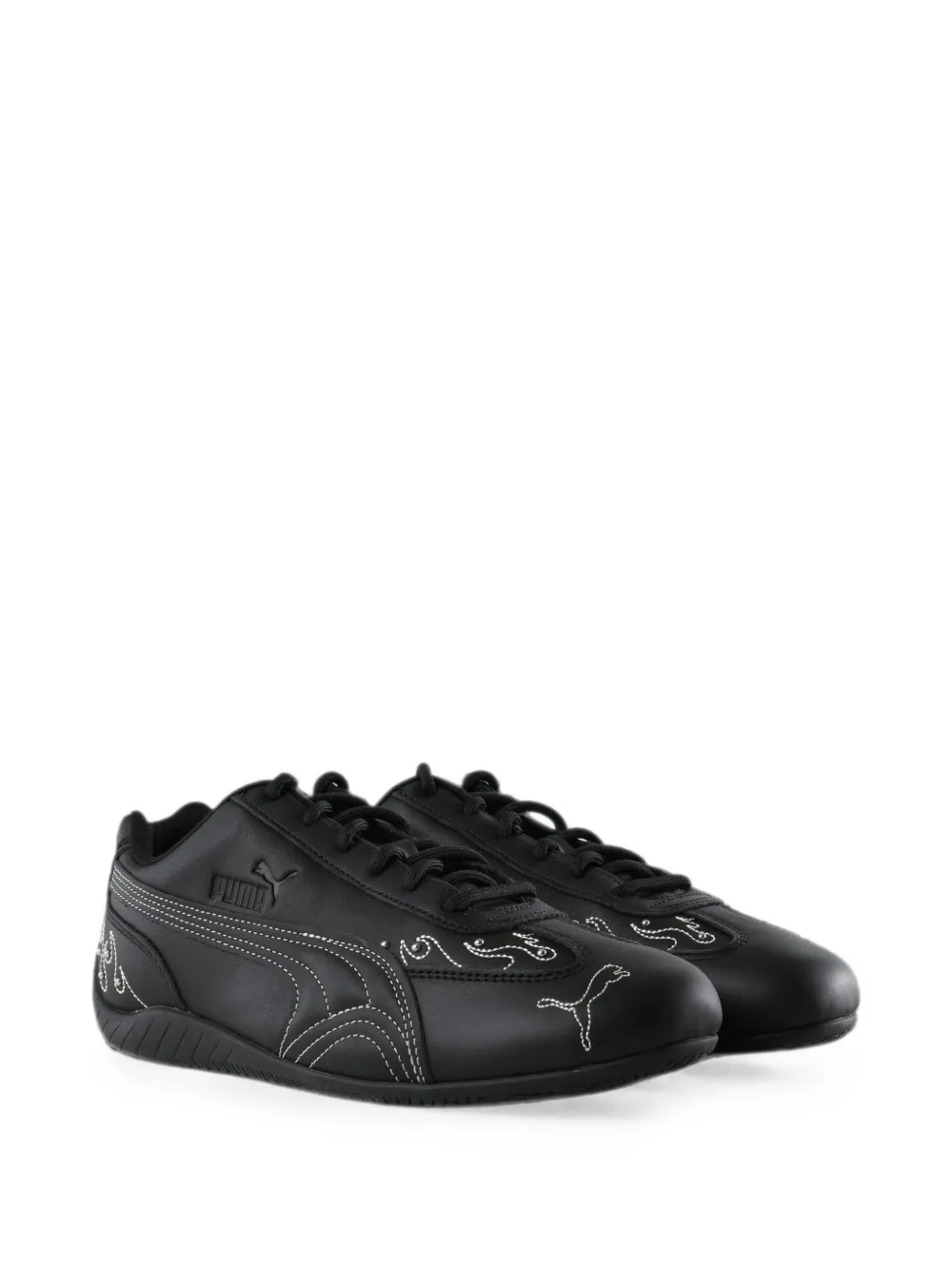 PUMA Speedcat Embellished logo-embroidered sneakers Zwart