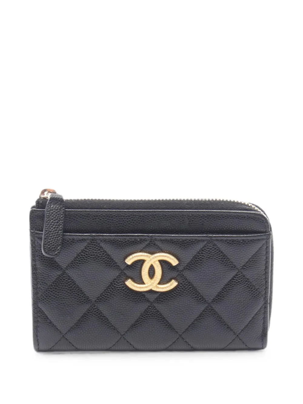 CHANEL Pre-Owned Coco Mark matelassé coin purse - Black