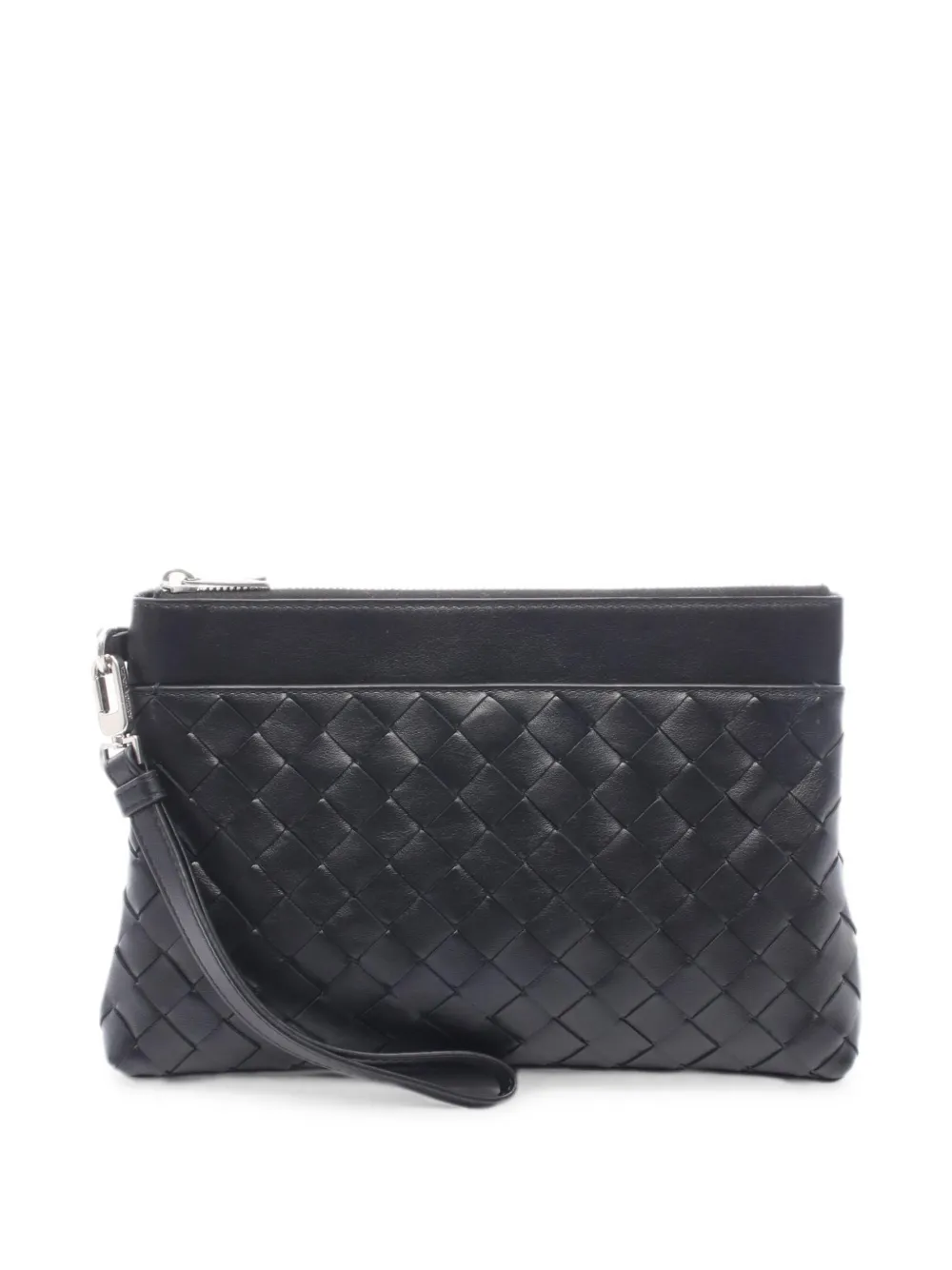 Bottega Veneta Pre-Owned 2010s Prism Pouch Intrecciato clutch bag - Black