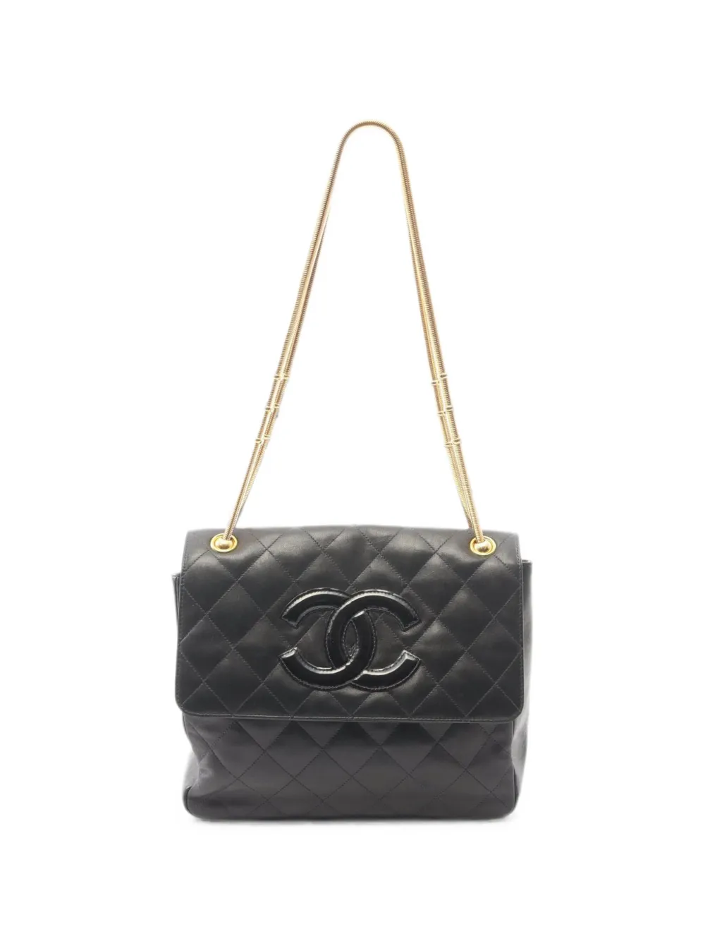 CHANEL Pre-Owned 1996-1997 Matelassé chain leather shoulder bag - Black