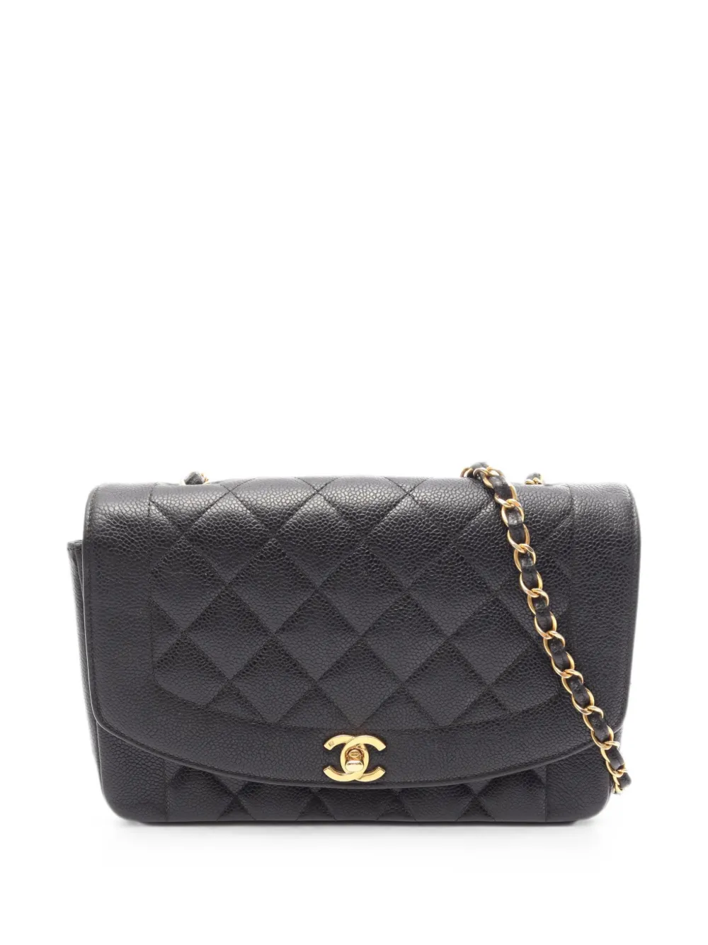 CHANEL Pre-Owned 1994-1996 Matelassé Diana shoulder bag - Black