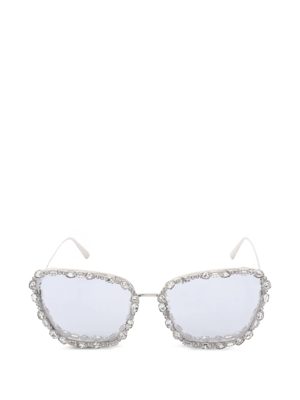 Christian Dior Pre-Owned 2010s Miss Dior B2U rhinestone sunglasses - Silber