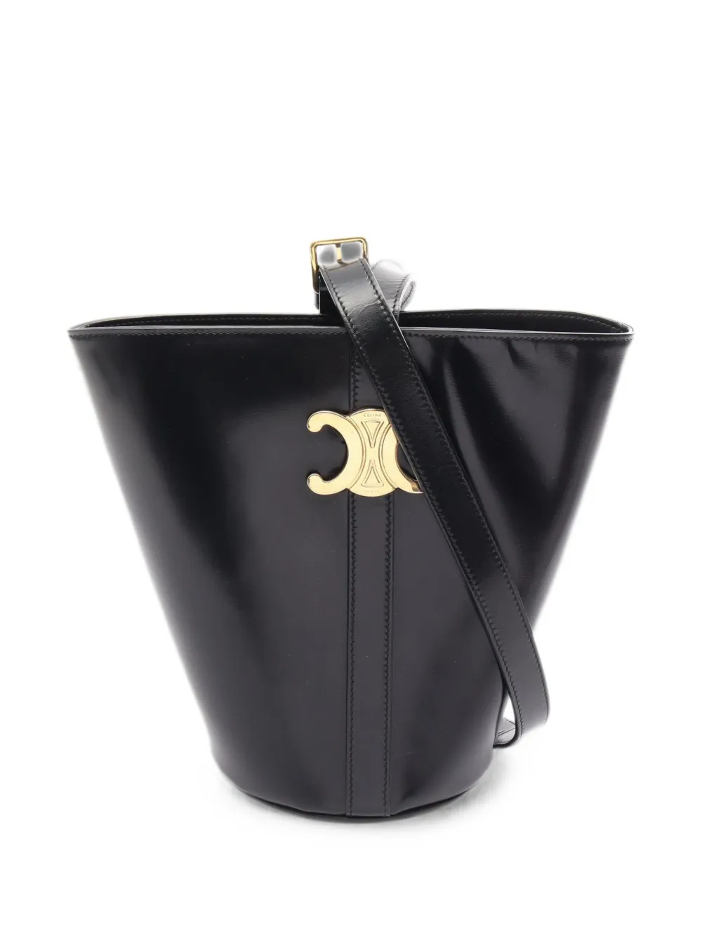 Celine Pre-Owned 2010s Triomphe bucket bag - Black