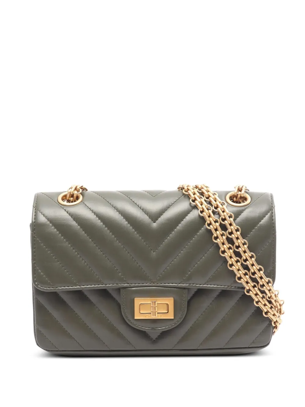 CHANEL Pre-Owned 2.55 Chevron V-stitch shoulder bag - Grün