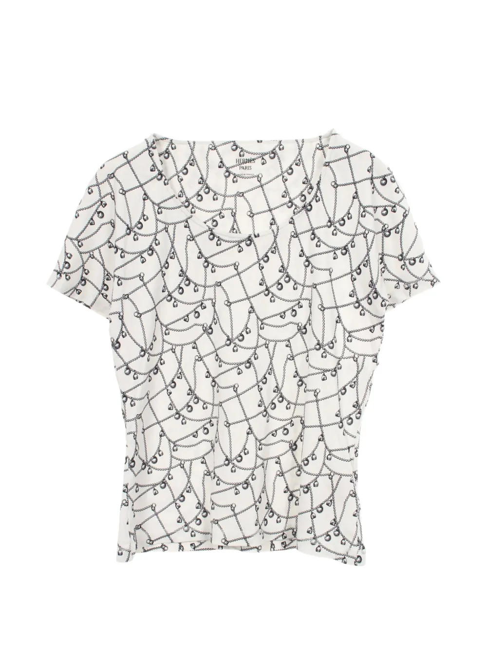 Hermès Pre-Owned 2010s all-over-pattern T-shirt - Weiß