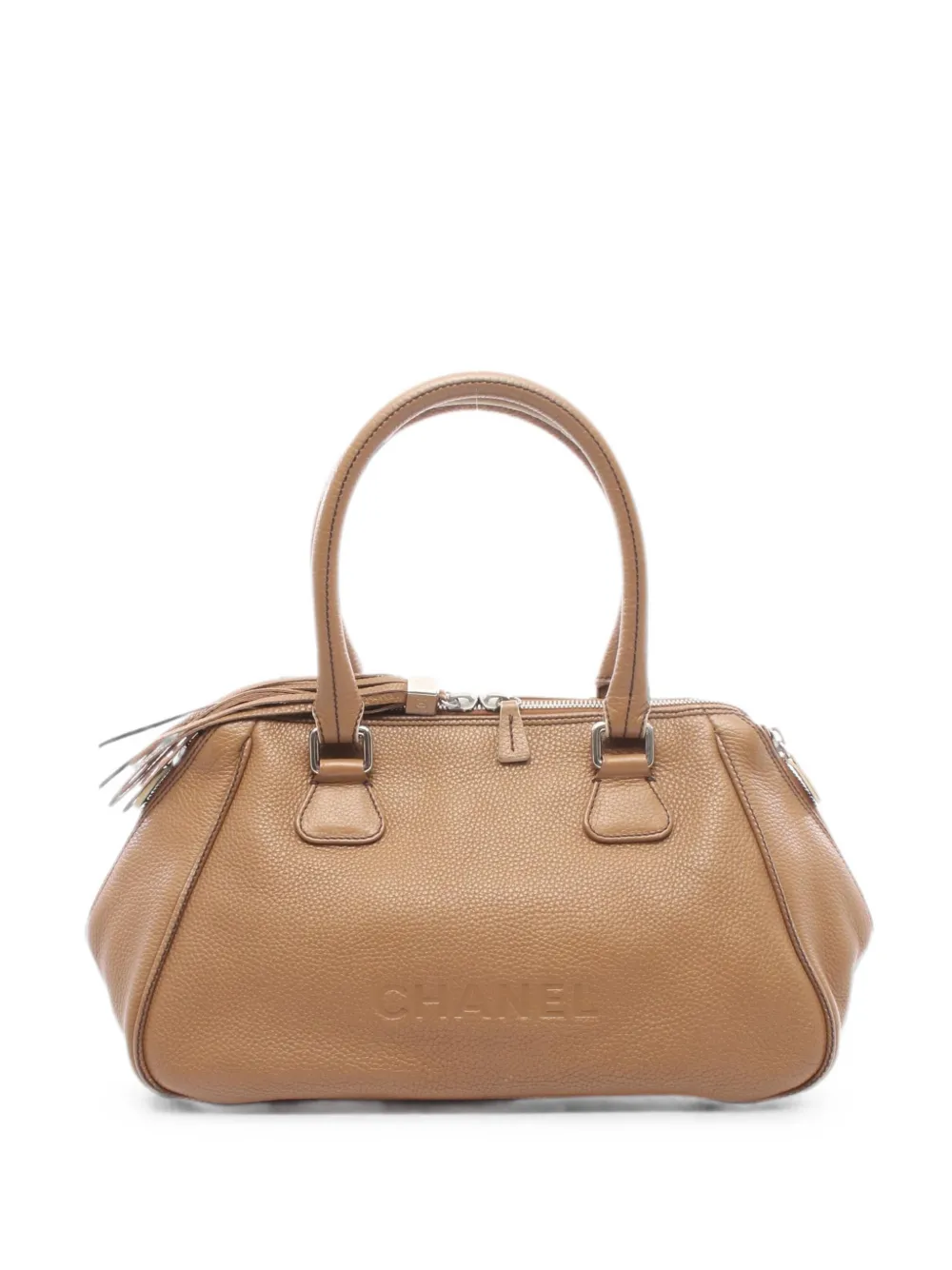 CHANEL Pre-Owned 2003-2004 mini tassel-detail tote bag - Brown