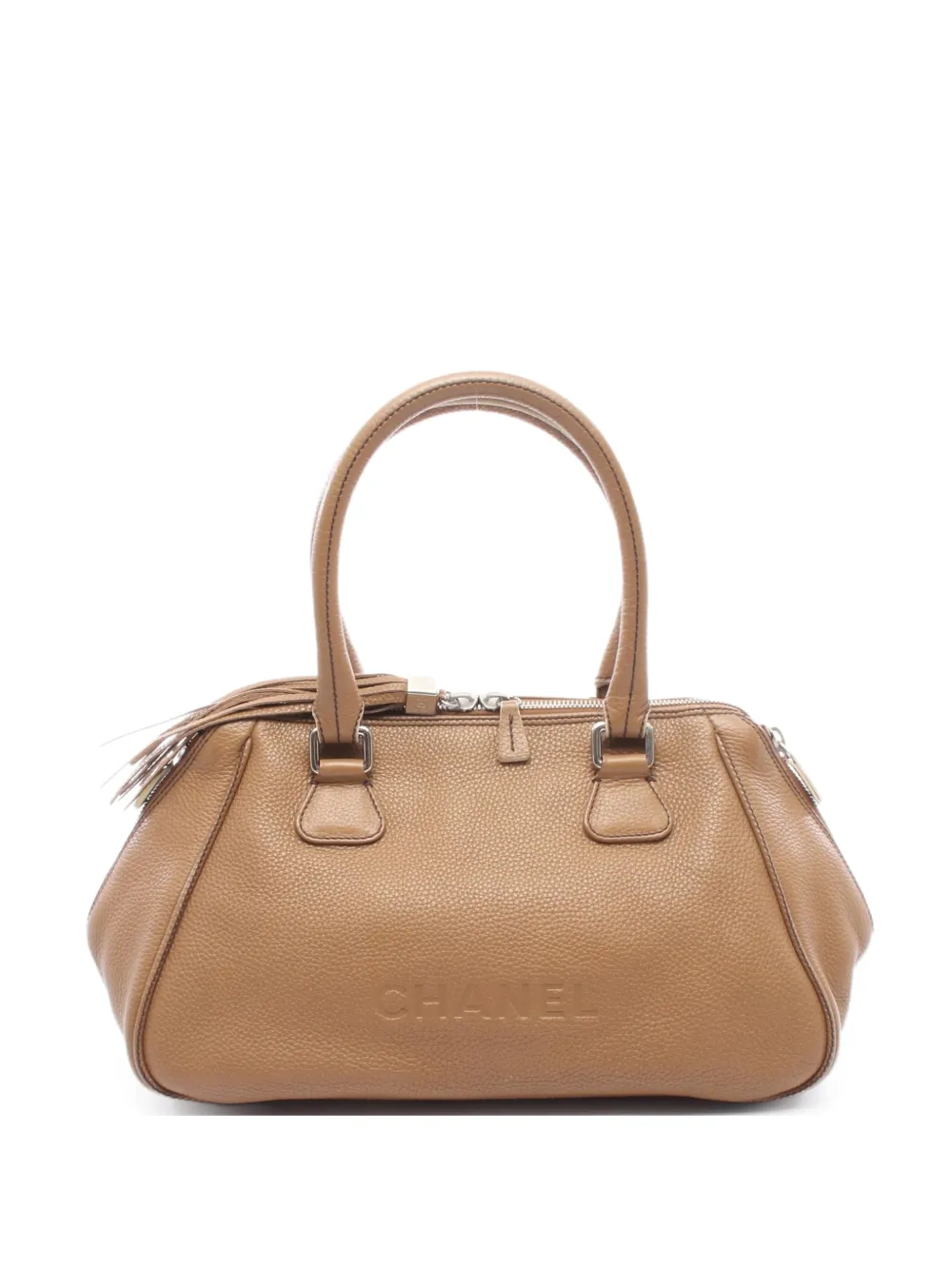 CHANEL Pre-Owned 2003-2004 mini tassel-detail tote bag - Marrone