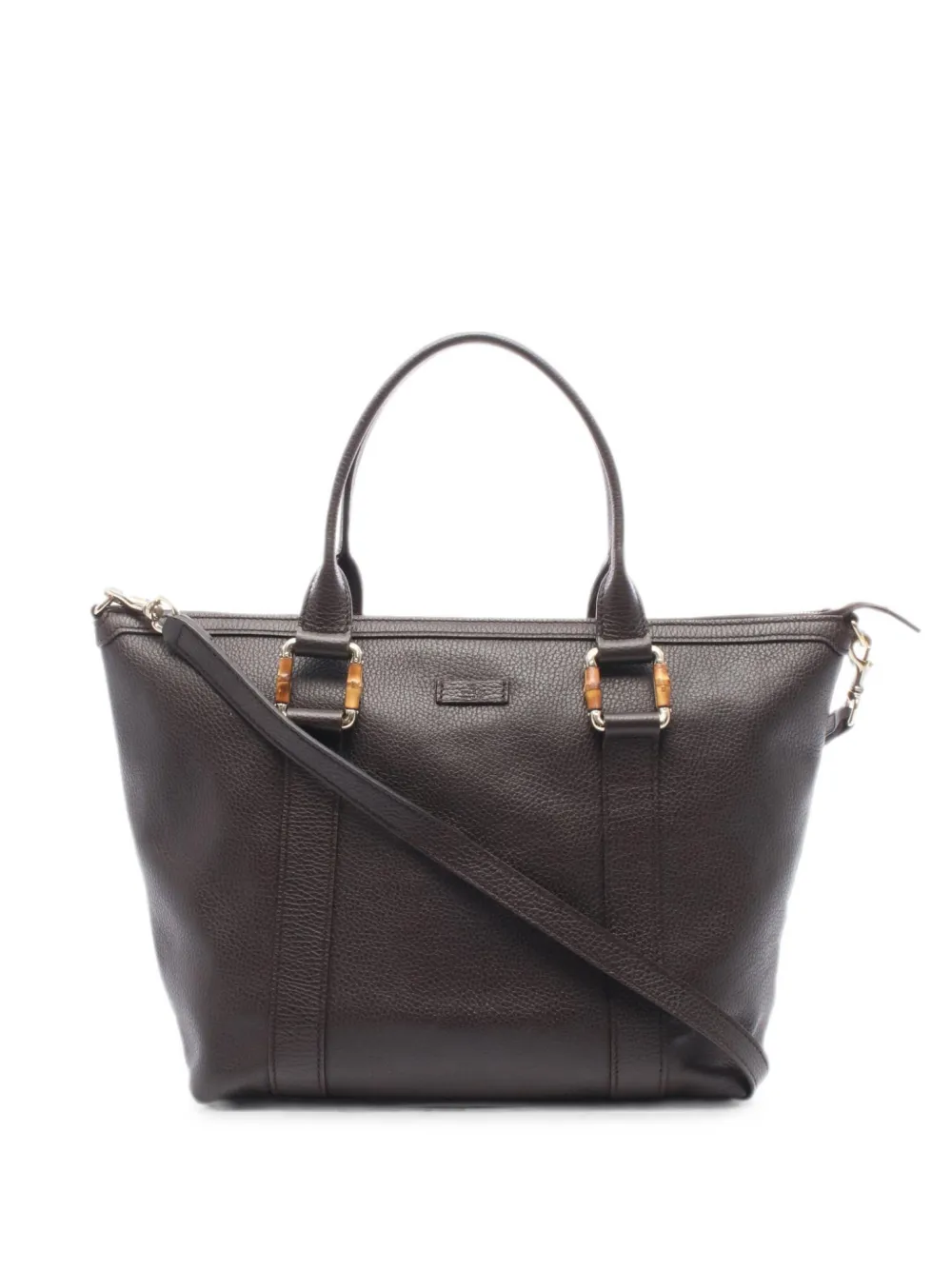 Gucci Pre-Owned 2000s Bamboo calf leather tote bag - Brown
