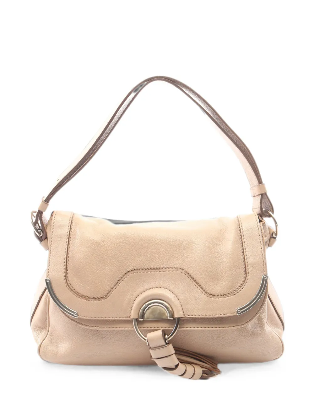Celine Pre-Owned 2000s tassel-detail shoulder bag - Neutrals