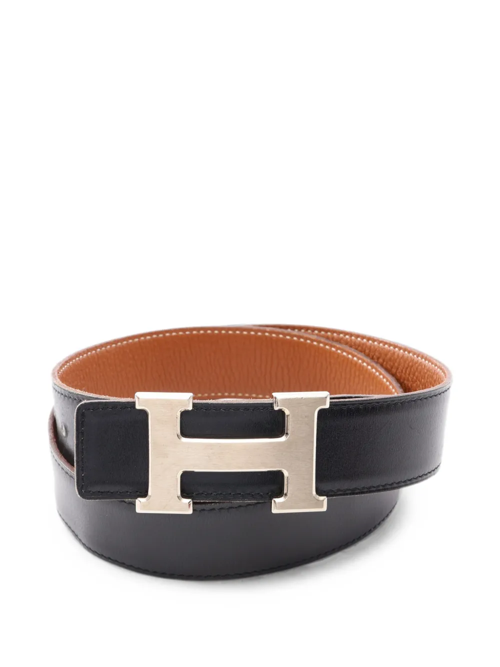 Hermès Pre-Owned 2000s Constance Togo reversible belt - Schwarz