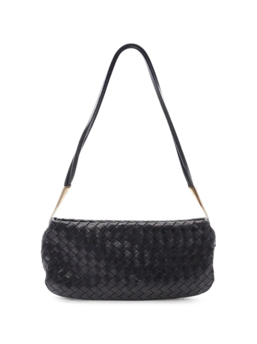 Bottega Veneta Pre-Owned 2000s Intrecciato-leather shoulder bag - Black