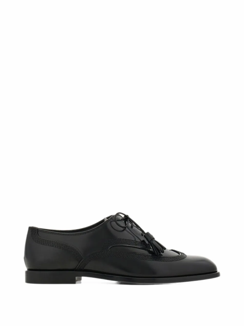 Ferragamo derbies à détail de logo - Noir