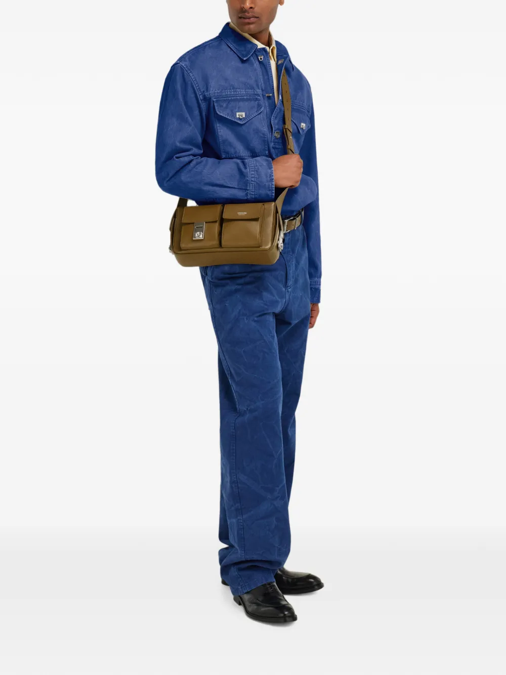 Ferragamo Medium Hug messengertas met gesp Bruin