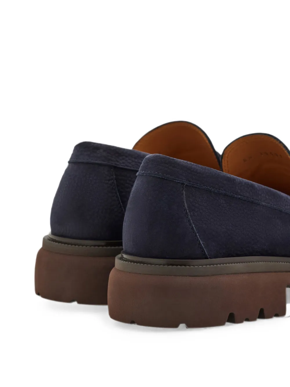 Ferragamo loafers with Gancini ornament Blauw
