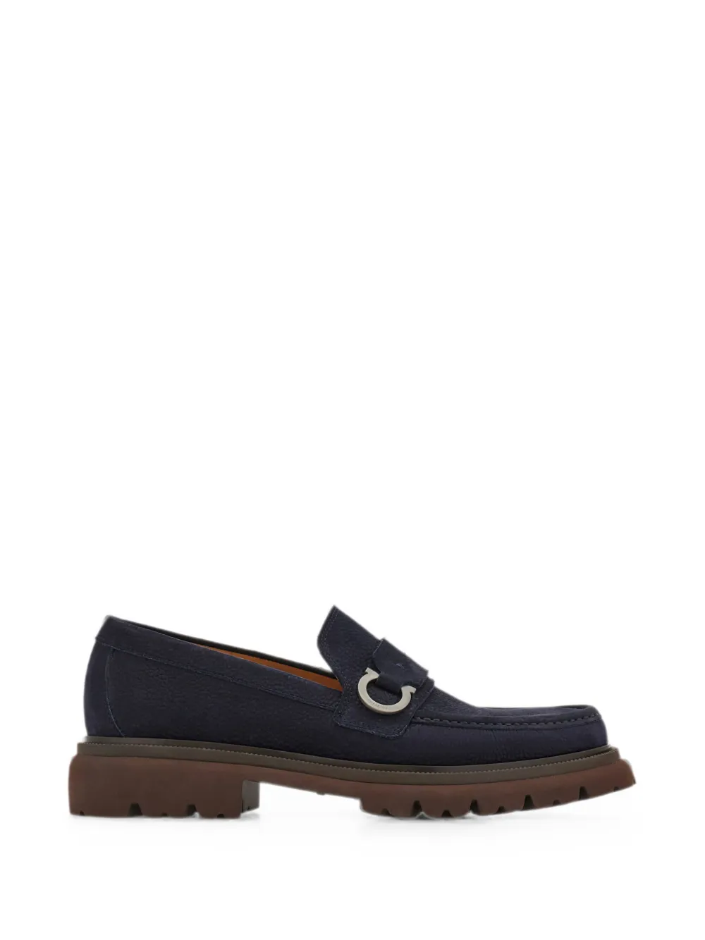 Ferragamo loafers with Gancini ornament - Blu