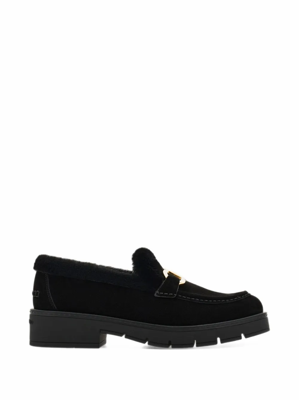 Ferragamo moccasin with Gancini ornament - Black