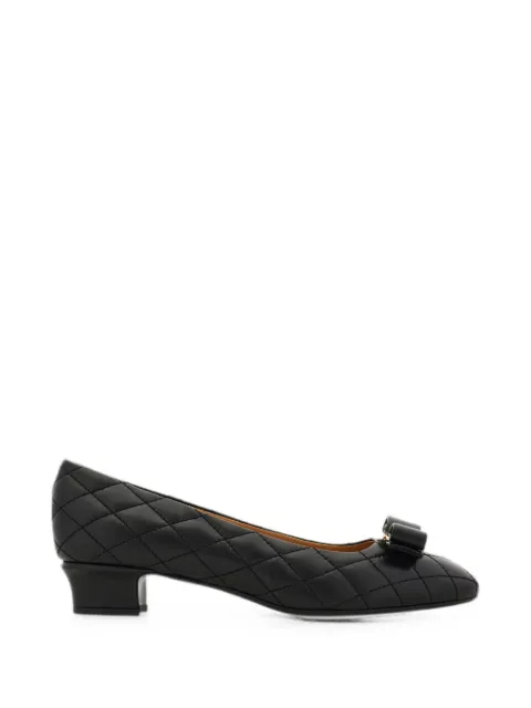 Ferragamo quilted Vara bow pumps