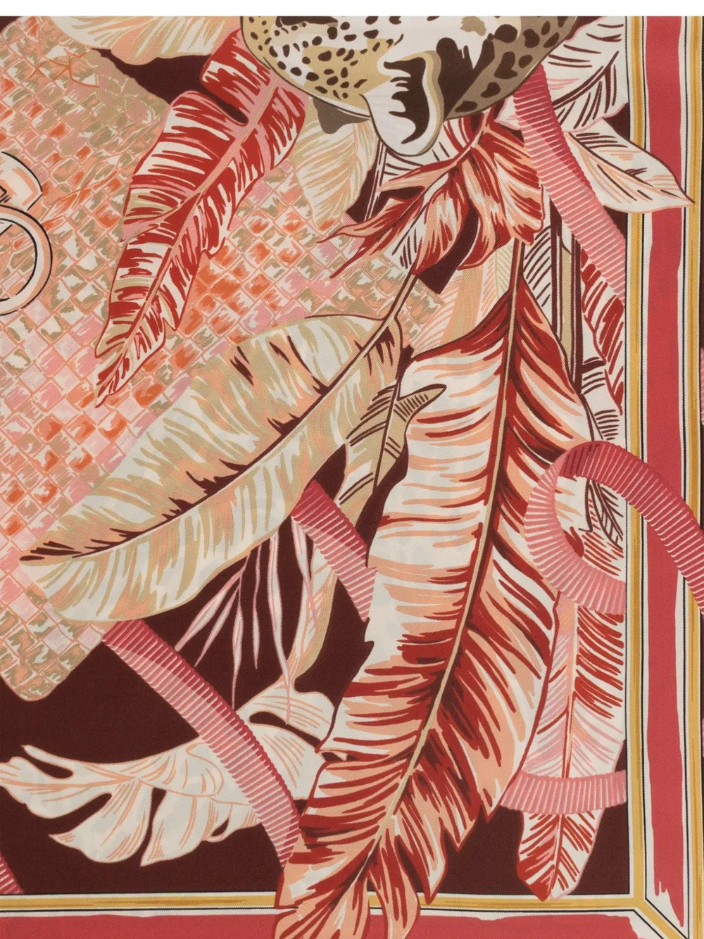 Ferragamo Zijden foulard met print Rood