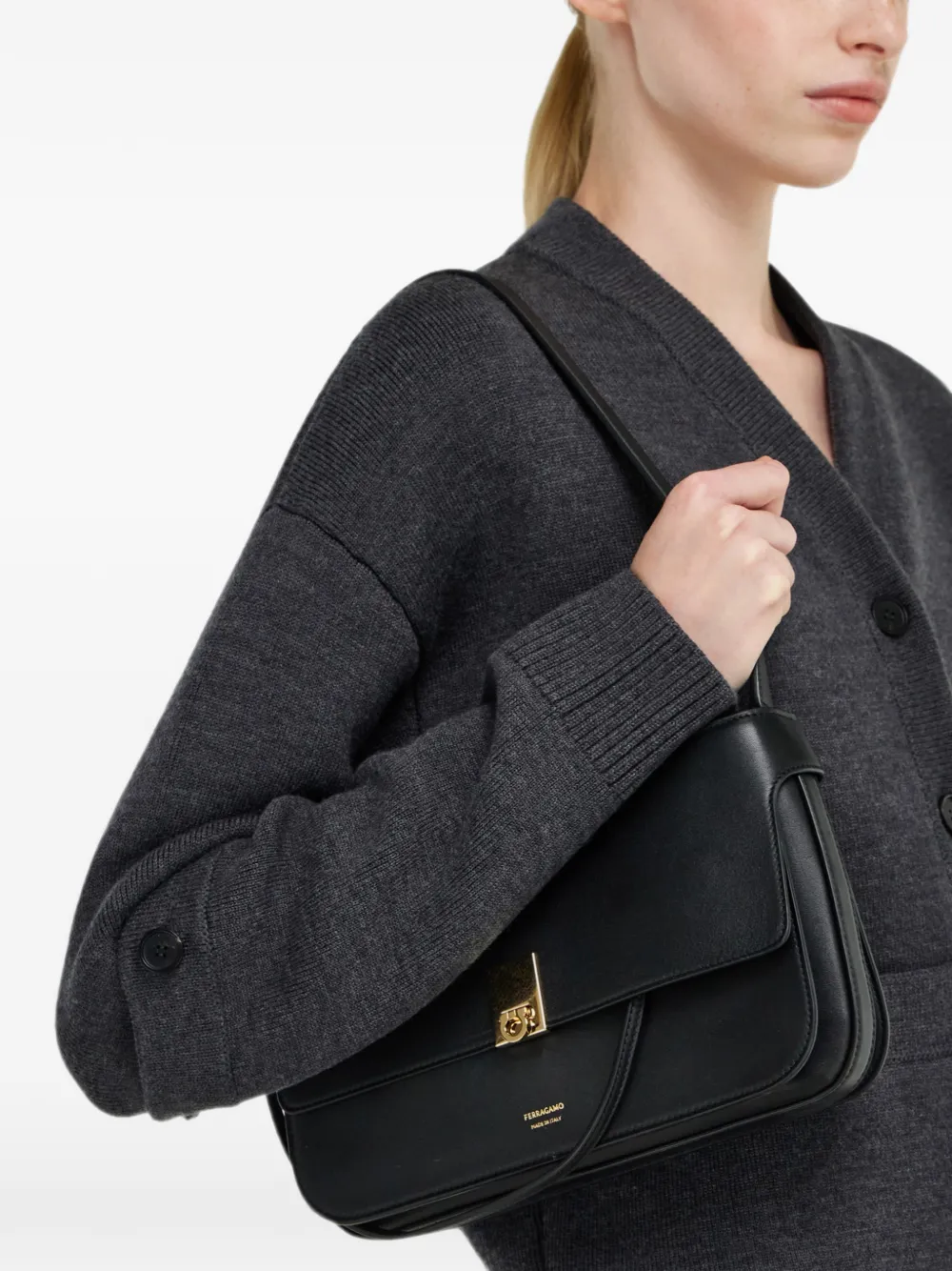 Ferragamo XS Cara schoudertas Zwart