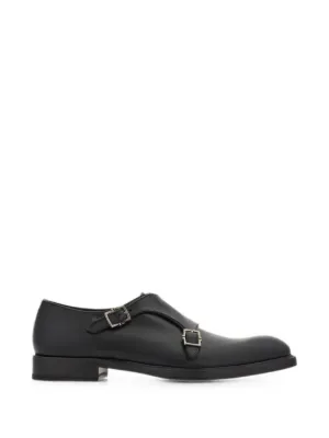 Ferragamo Tramezza Double Monkstrap | Black | FARFETCH