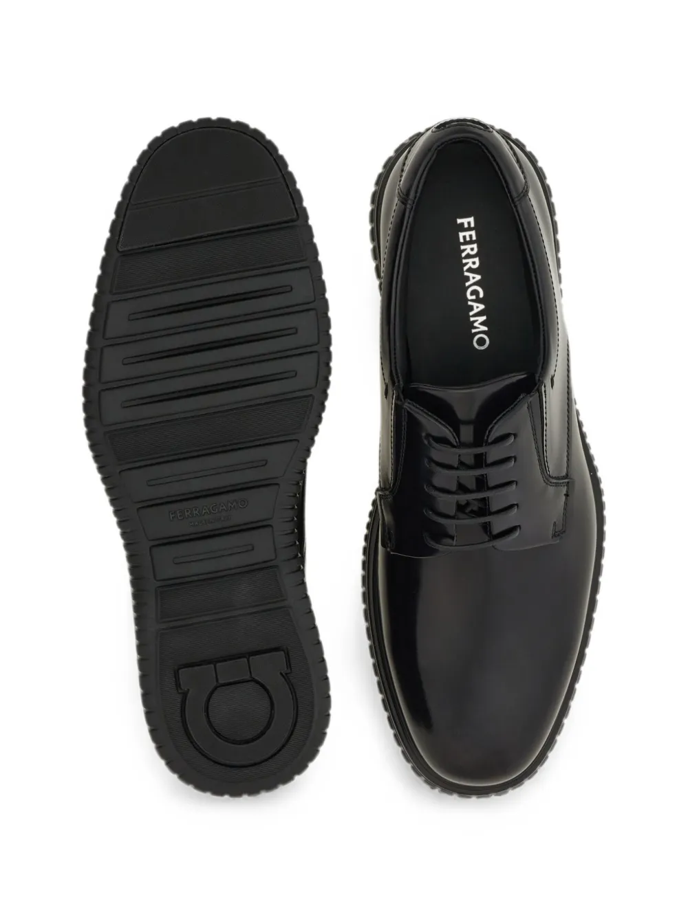 Ferragamo casual Derby shoes Zwart