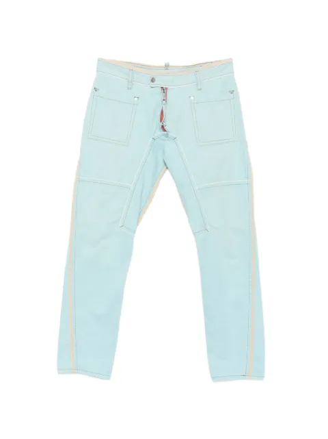 DSQUARED2 2010s panelled contrast-stitch trousers