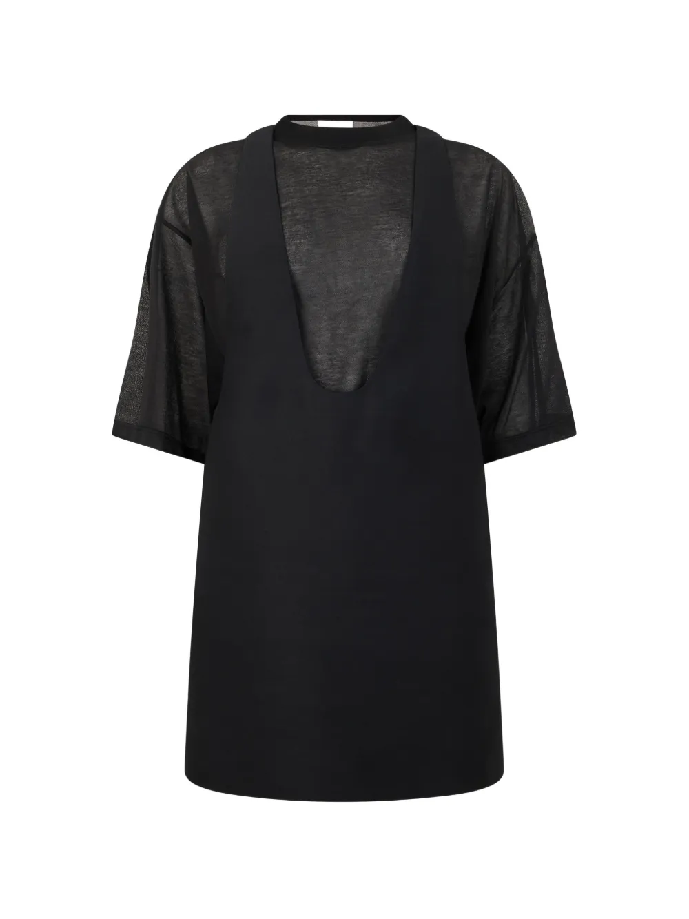 Balenciaga layered-effect short-sleeve mini dress