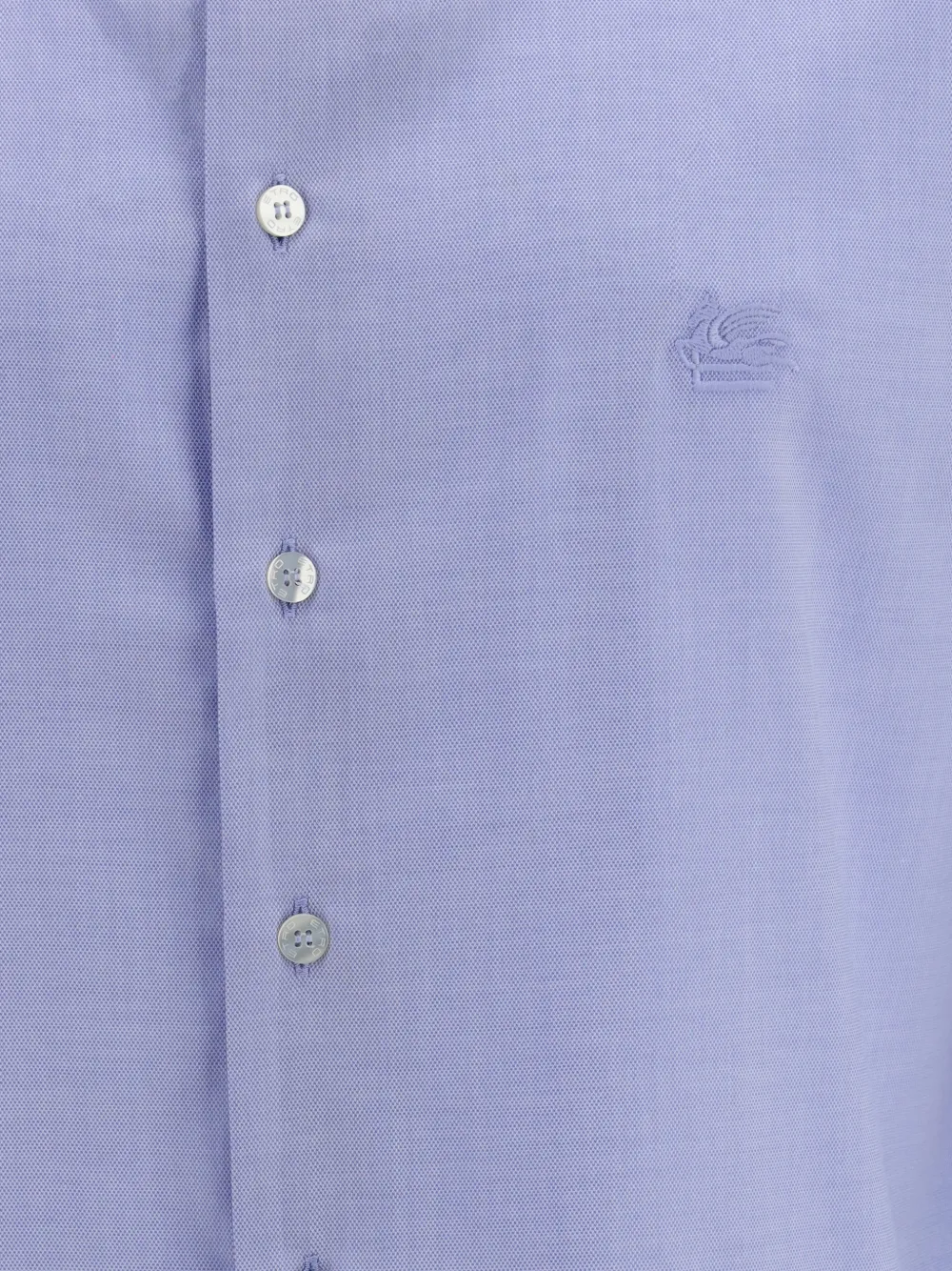 ETRO Roma logo-embroidered shirt Blauw