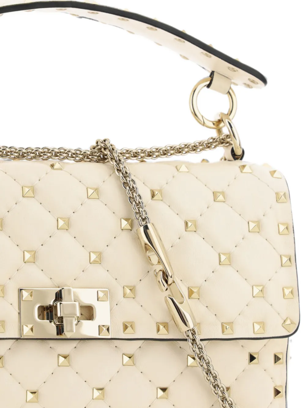 Valentino Garavani Rockstud Spike schoudertas Beige