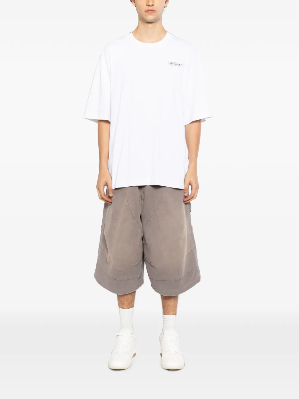 Off-White Motion Arrow Skate T-shirt Wit
