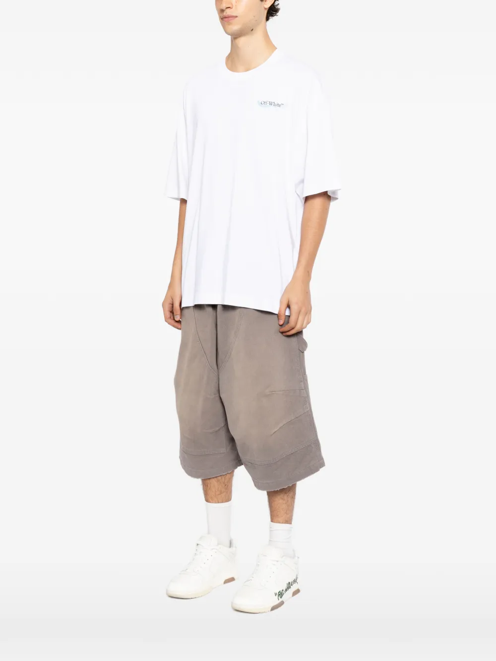 Off-White Motion Arrow Skate T-shirt Wit