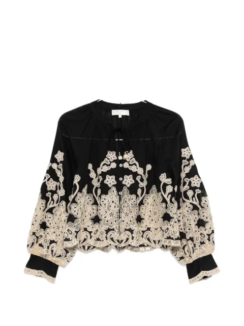Sea Gracelyn lace-trimmed embroidered blouse