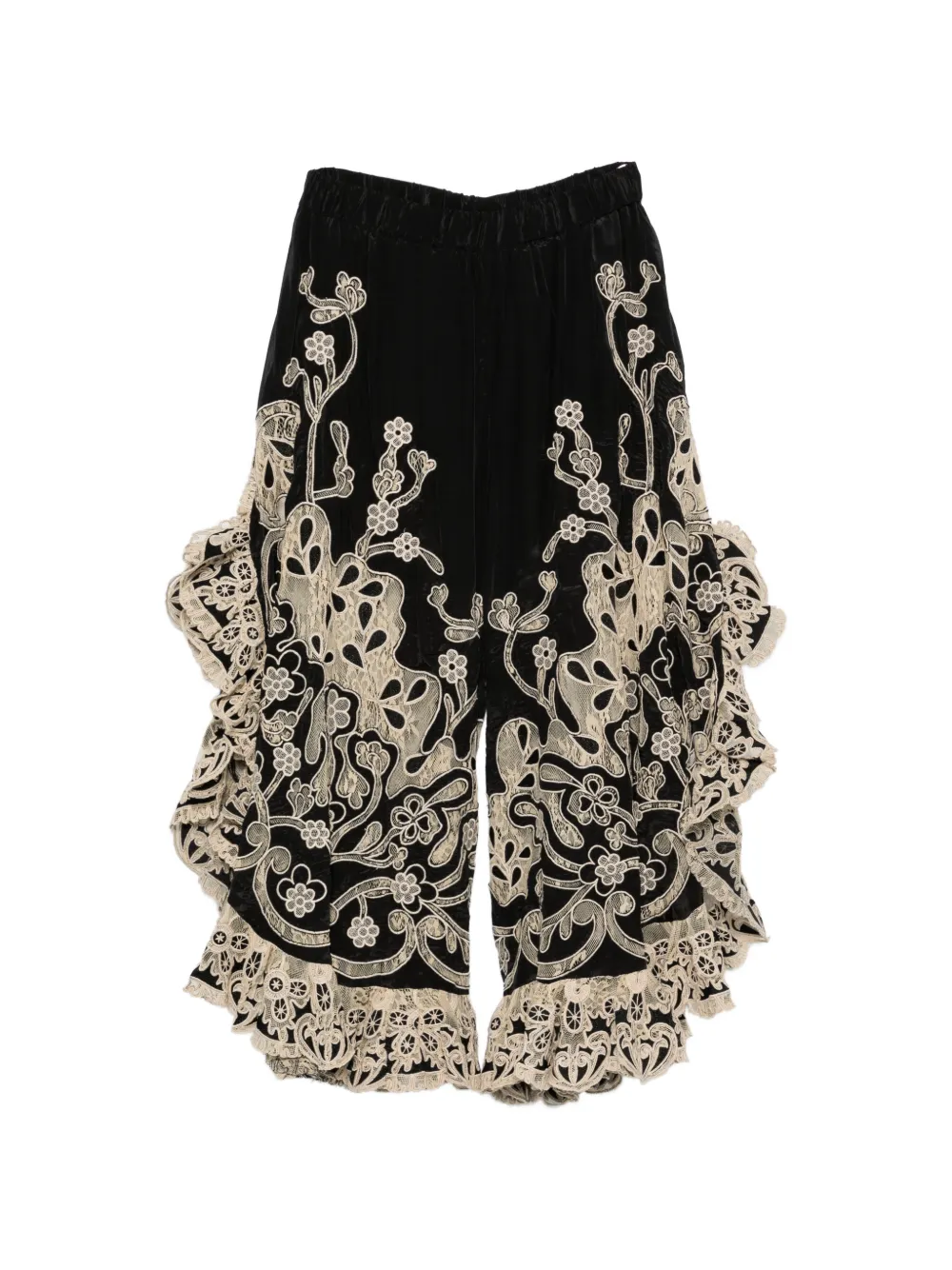 Sea Gracelyn lace-trimmed trousers - Nero
