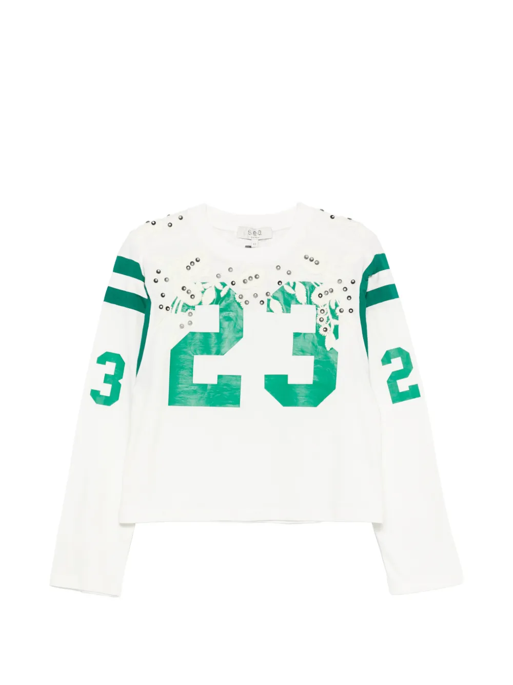 Sea Georgie embellished T-shirt - Bianco
