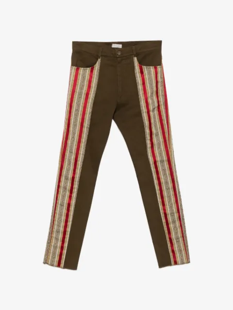 Romeo Gigli Pre-Owned 1990s striped-panel trousers