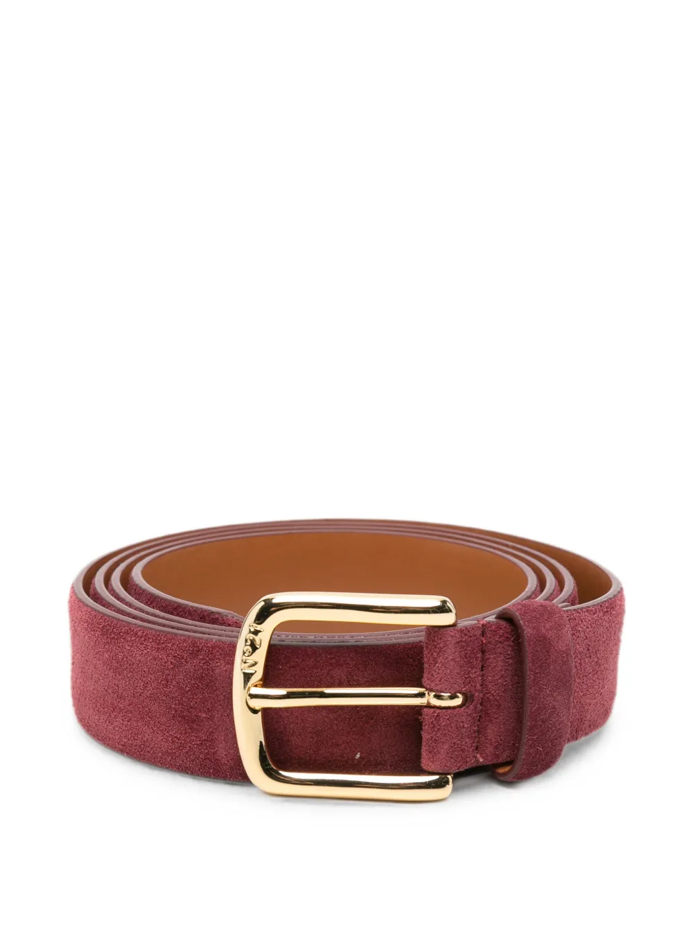 Nº21 suede-finish buckle-fastening belt - Rot