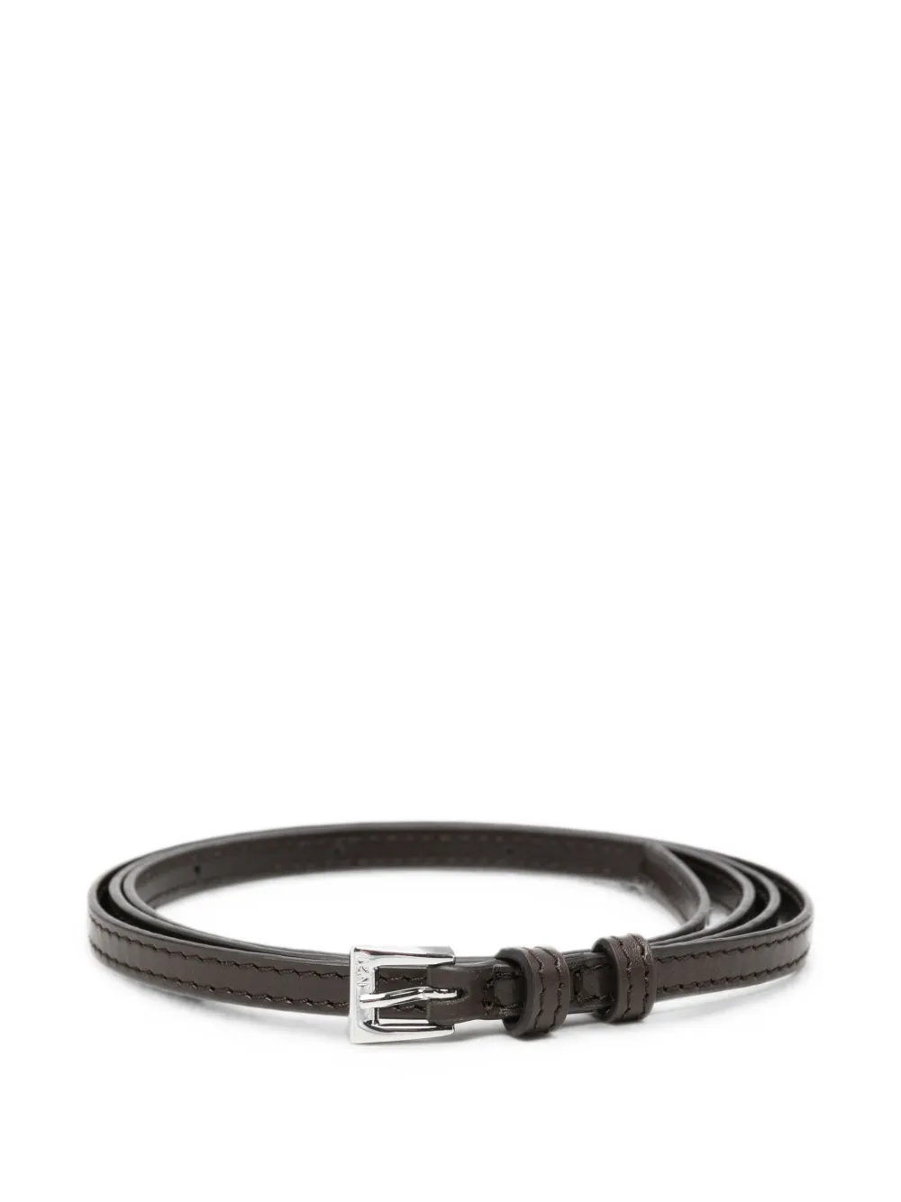 Nº21 buckle-fastening leather belt - Braun