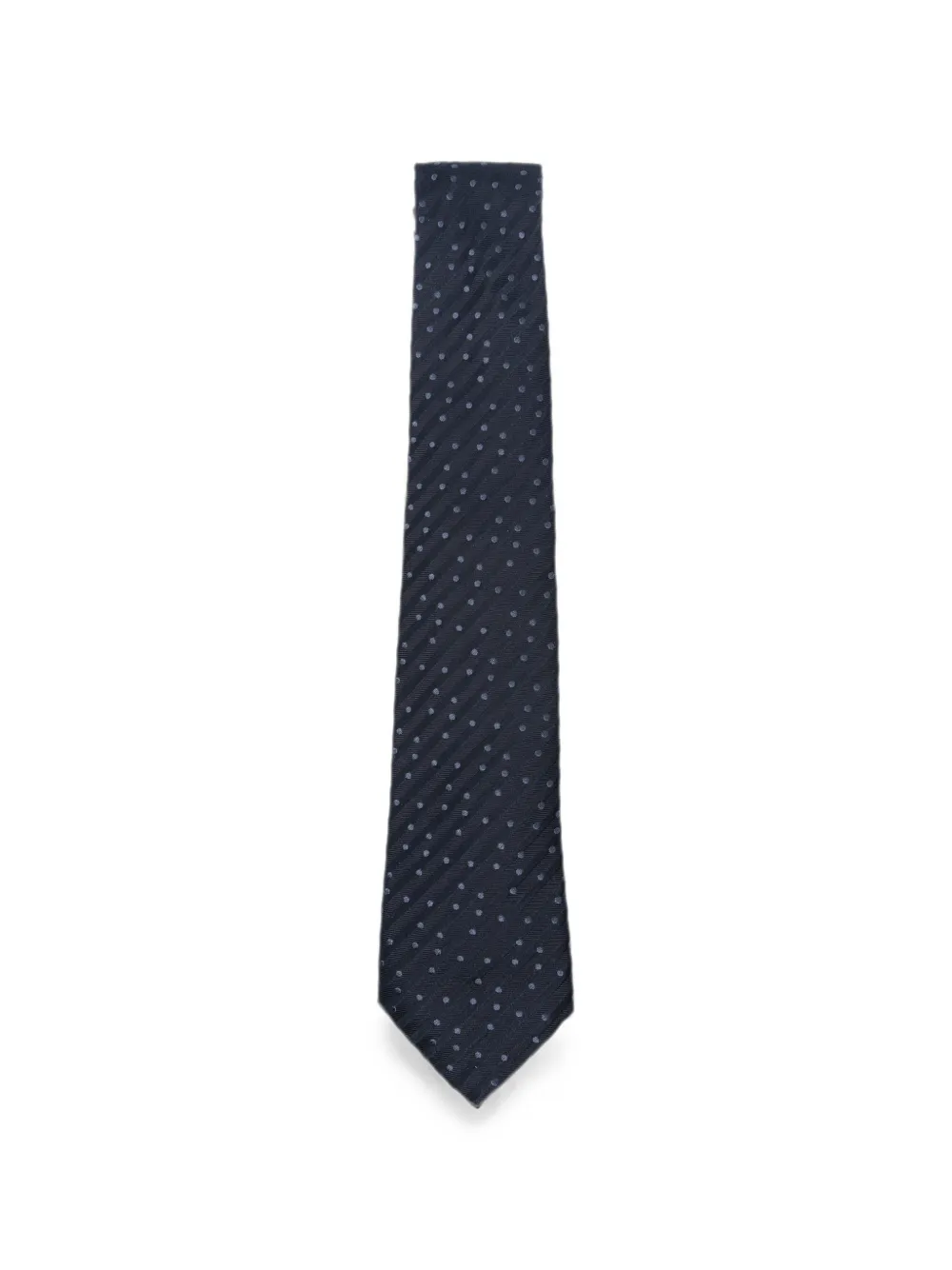 Giorgio Armani polka-dot diagonal-stripe tie - Blau