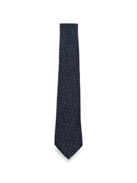 Giorgio Armani polka-dot diagonal-stripe tie
