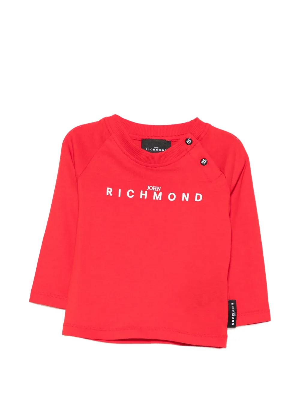 John Richmond Junior logo-print raglan-sleeve T-shirt - Rosso