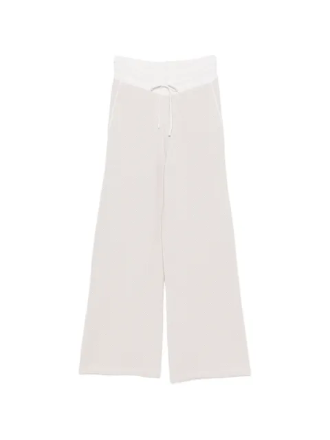 Eleventy herringbone-knit drawstring straight trousers