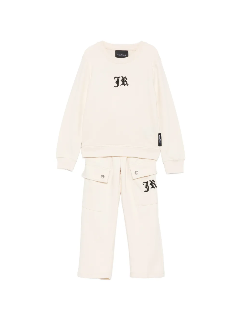 John Richmond Junior logo-embroidered tracksuit - Toni neutri