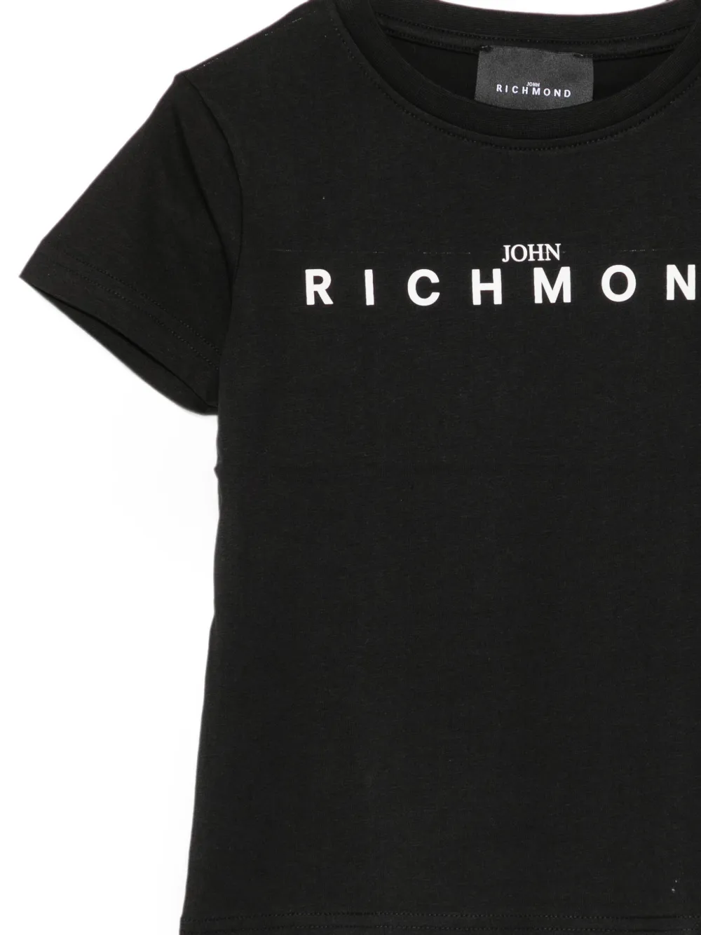 John Richmond Junior T-shirt met logoprint Zwart