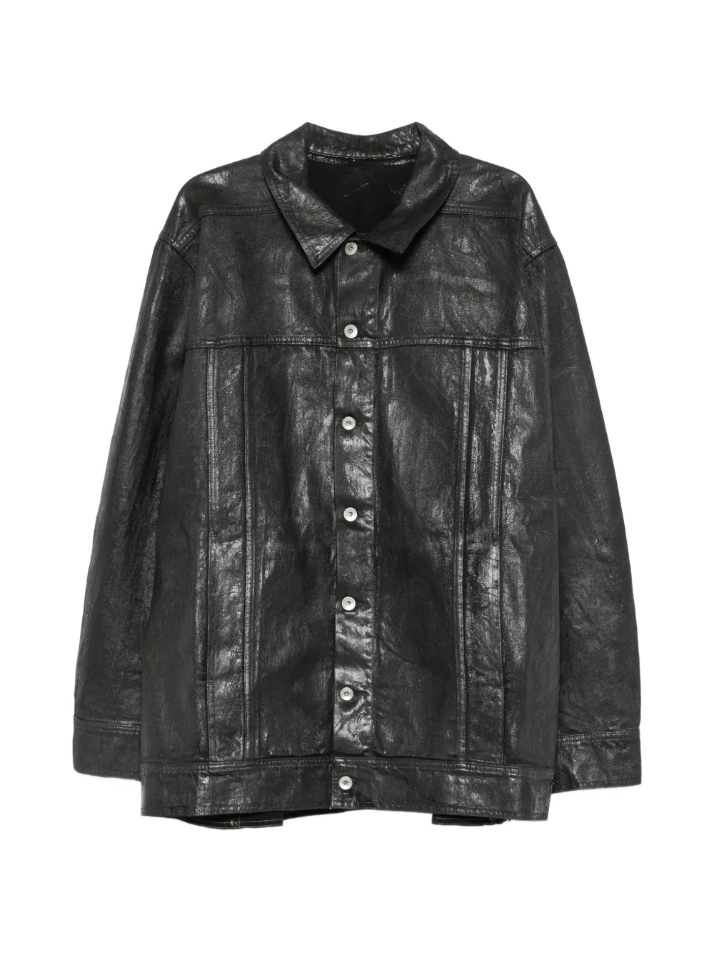 Rick Owens DRKSHDW button-up denim jacket - Schwarz