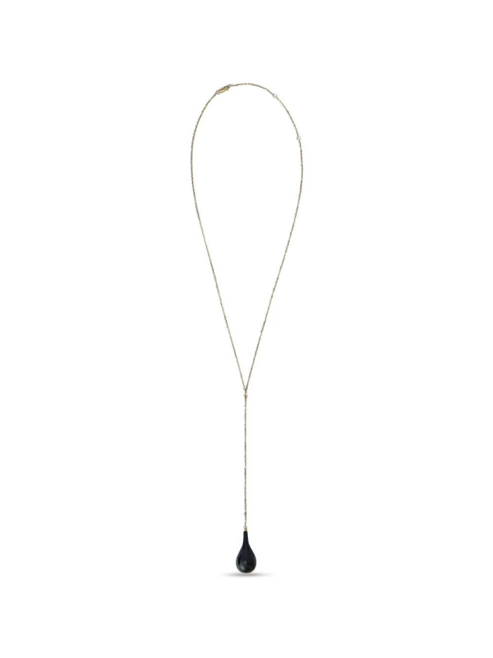 TOTEME large onyx teardrop-pendant necklace - Oro