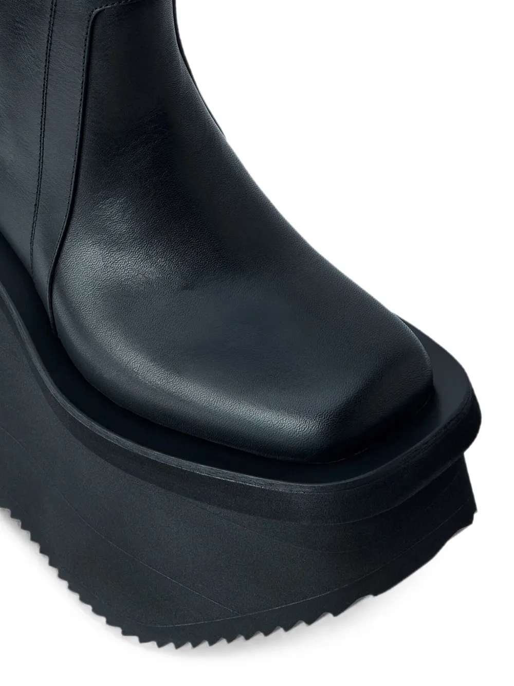 Rick Owens Factory platform pull-tab boots Zwart