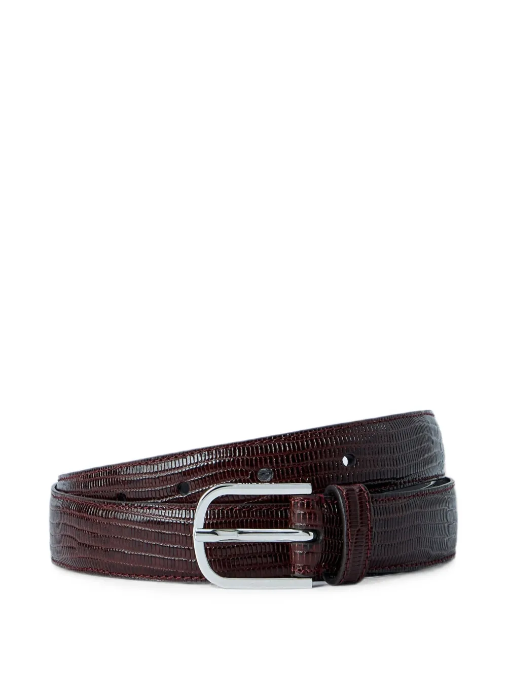 TOTEME Leren riem met textuur Bruin