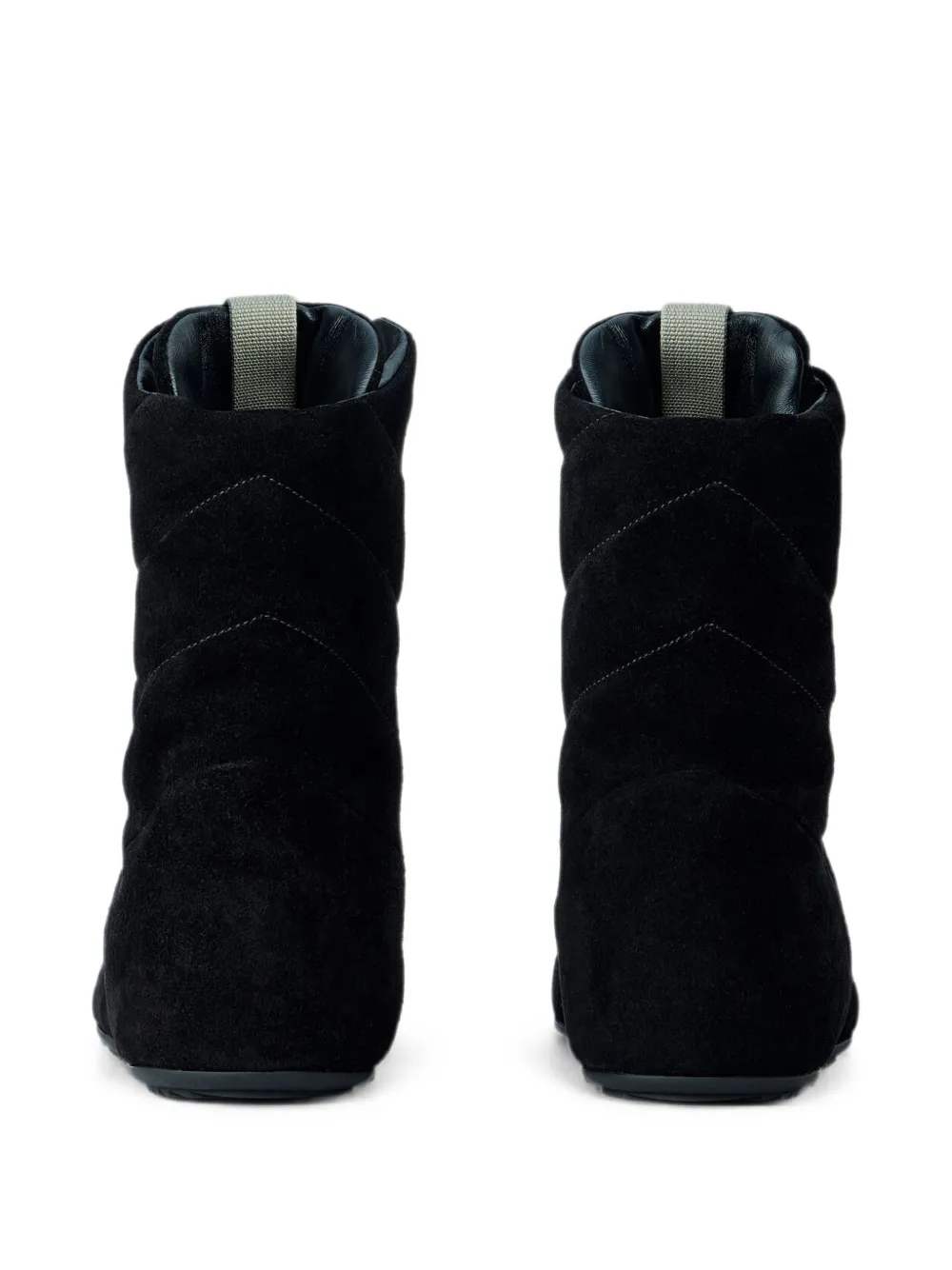 Rick Owens Minimal gewatteerde high-top sneakers Zwart