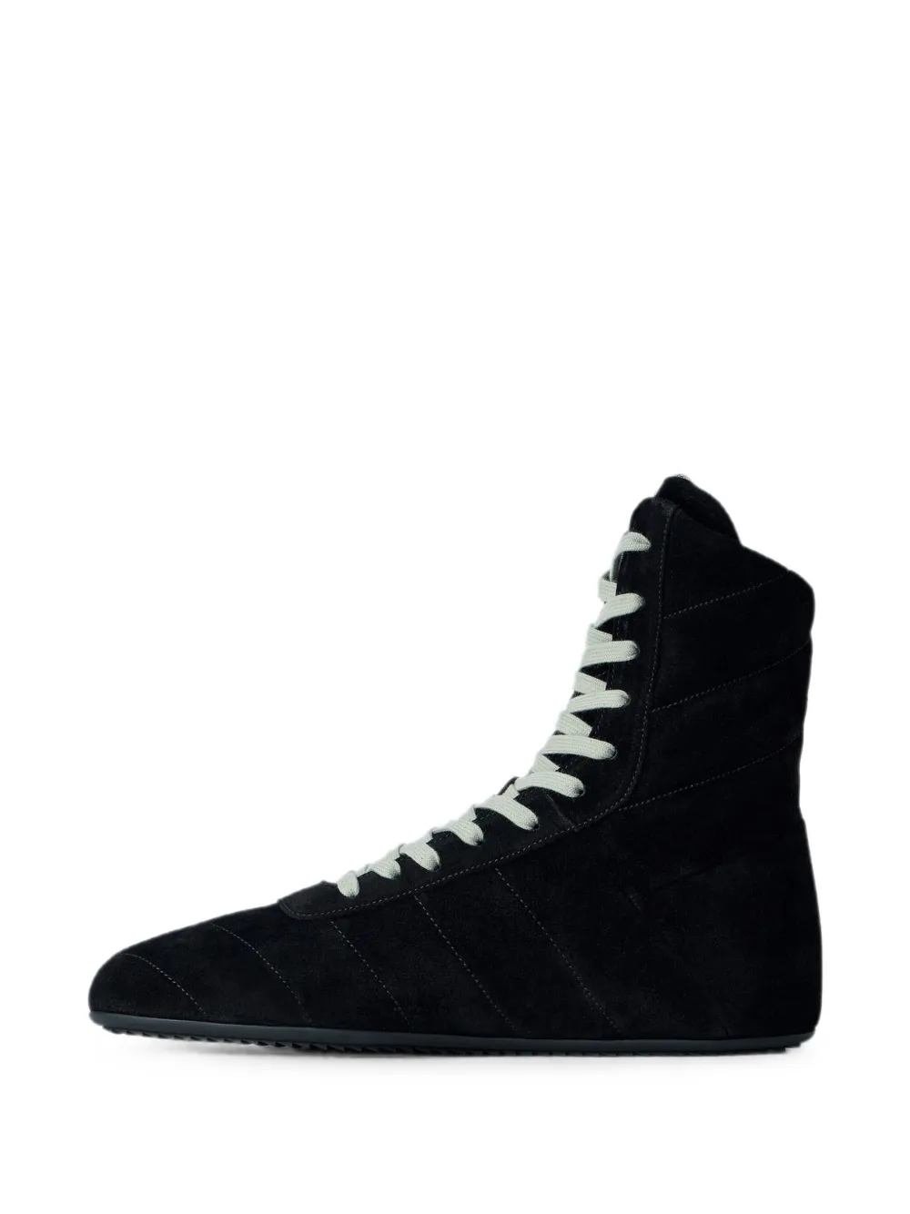 Rick Owens Minimal gewatteerde high-top sneakers Zwart