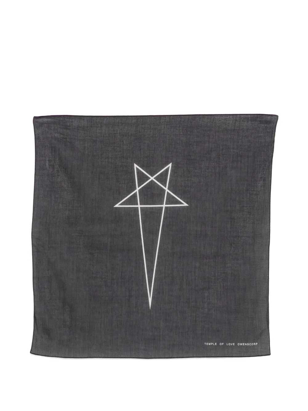 Rick Owens DRKSHDW Pentagram logo-print scarf - Nero